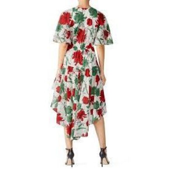 Alexis Idella Garden Cotton Floral High-Low Dress XL Tassel Tie - Picture 2 of 9